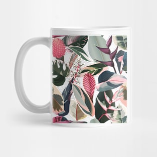 Chic and Modern Tropical Floral and Foliage Mug